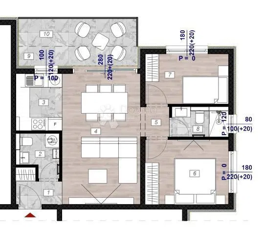 Квартира Povljana, 62,56m2 – 2