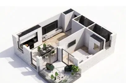 Lakás Povljana, 62,56m2 – 3