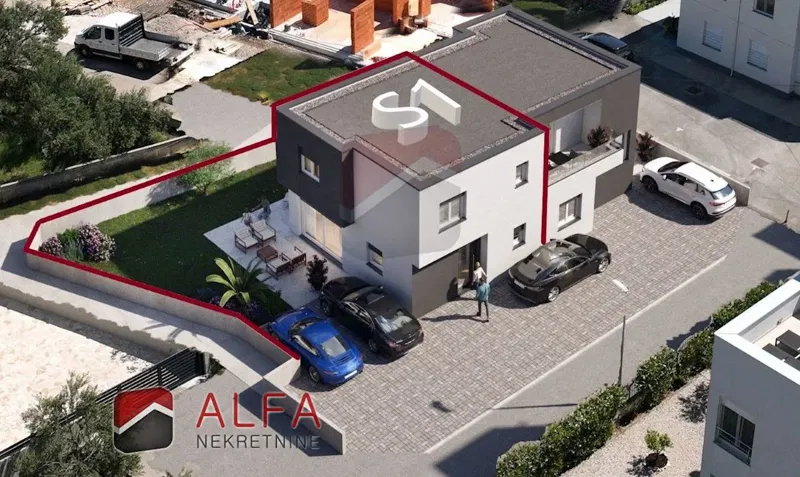 Chorwacja, Vodice, na sprzedaż nowy dom bliźniaczy z podwórkiem