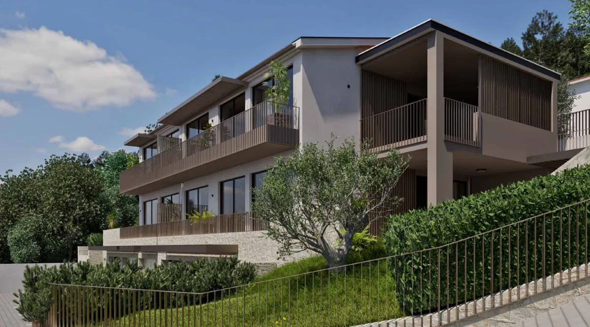 Dvosobni stan na prodaju Bregi , Opatija - panoramski pogled na more
