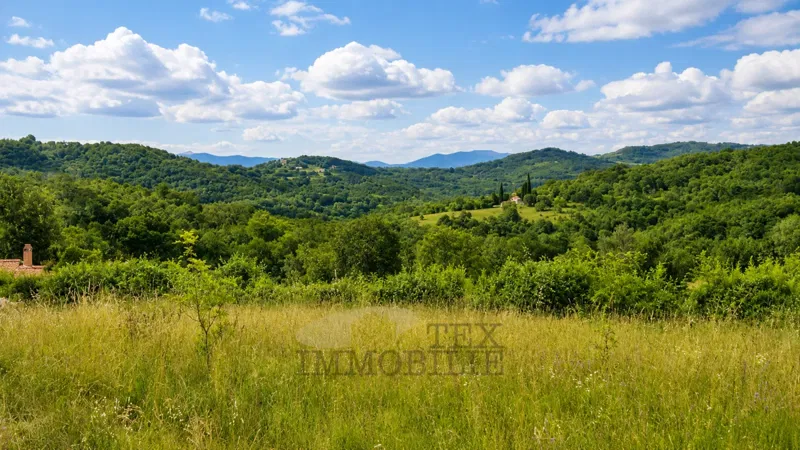 Građevinsko i poljoprivredno zemljište sa pogledom na Motovun