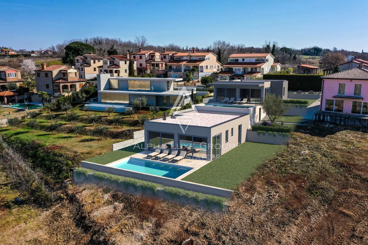 Istra, Kaštelir: Ekskluzivan projekt vila s pogledom