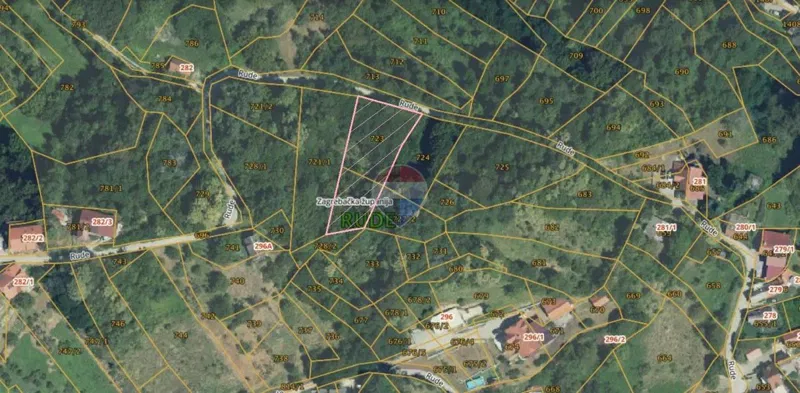Samobor, Rude, građevinsko zemljište sa poljoprivrednim zemljištem 1371 m2