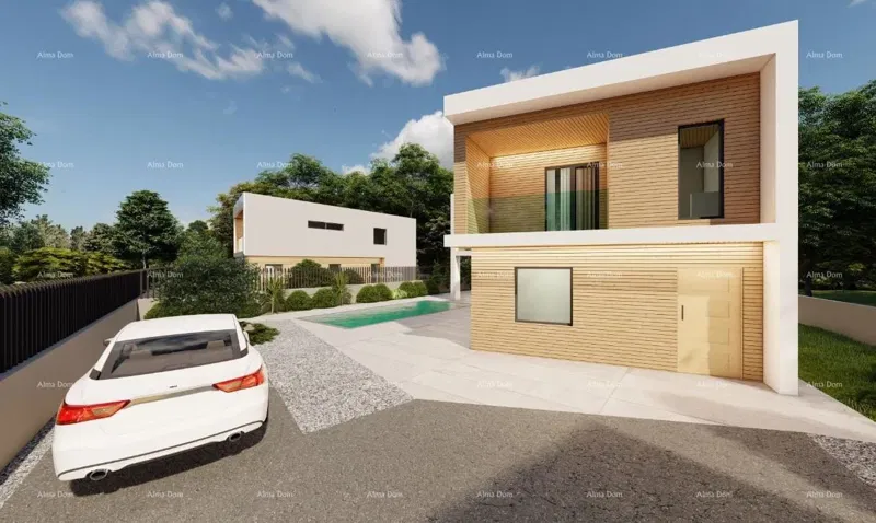 For sale: roh-bau house with a sea view in Pomer. – 2