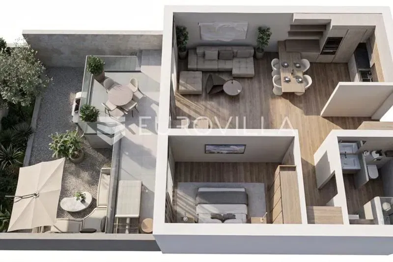 Slavonski Brod Center, Luxury Apartment 76 m² with Garden in New Build – 2