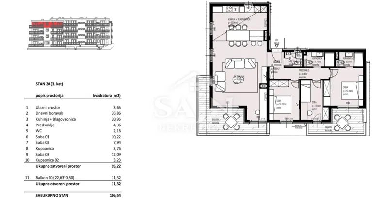 Seget Vranjica/Penthouse with sea view S20 – 2