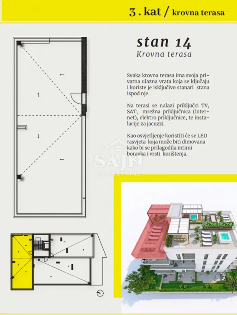 Okrug/Mieszkanie dwupokojowe z tarasem na dachu S14 – 3