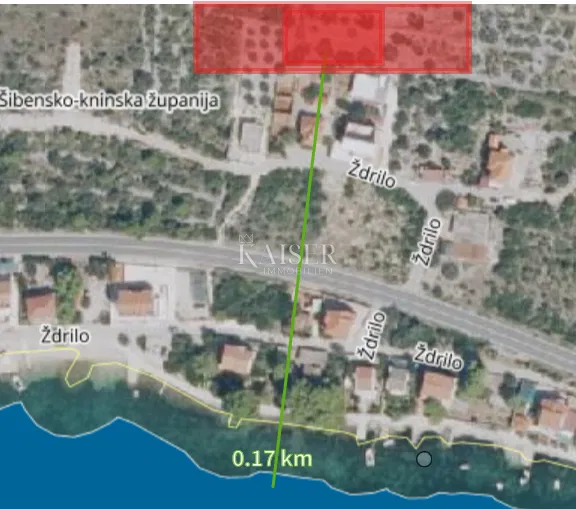 Rogoznica, Šibenik - Građevinsko zemljište 170m od mora