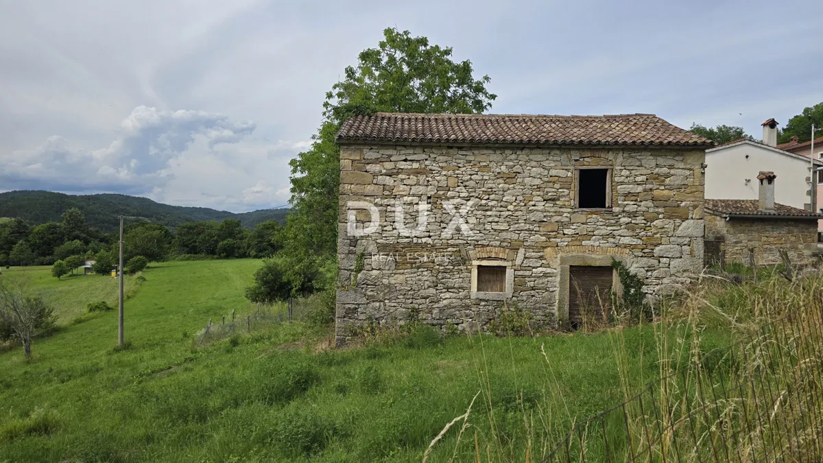 ISTRIA, CEROVLJE - Antico edificio in pietra con vista e grande potenziale di decorazione