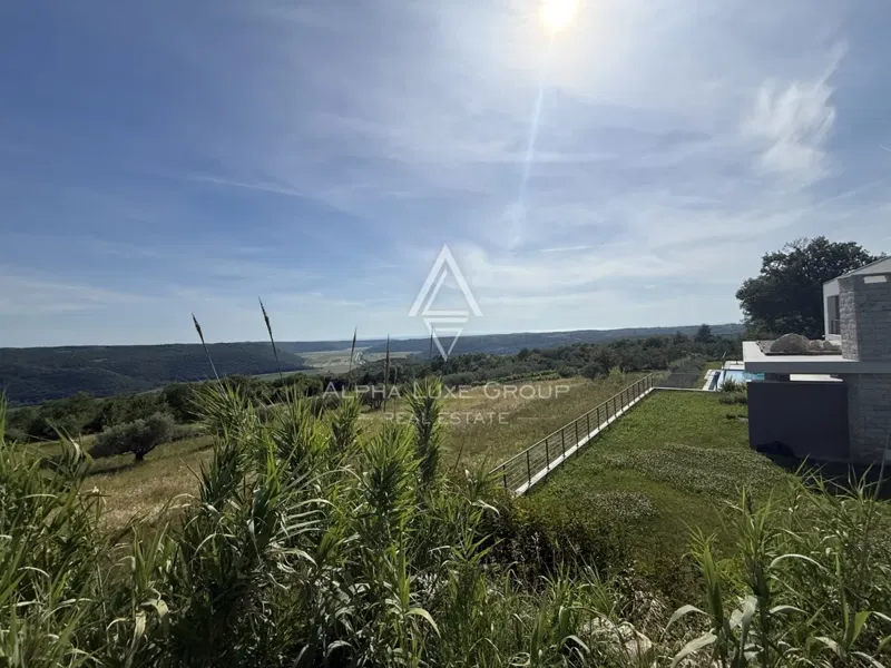 Isztria, Buje: Építési telek panoráma kilátással – 2