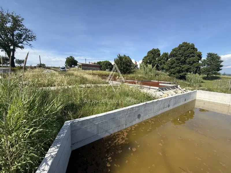 Isztria, Buje: Építési telek panoráma kilátással – 3