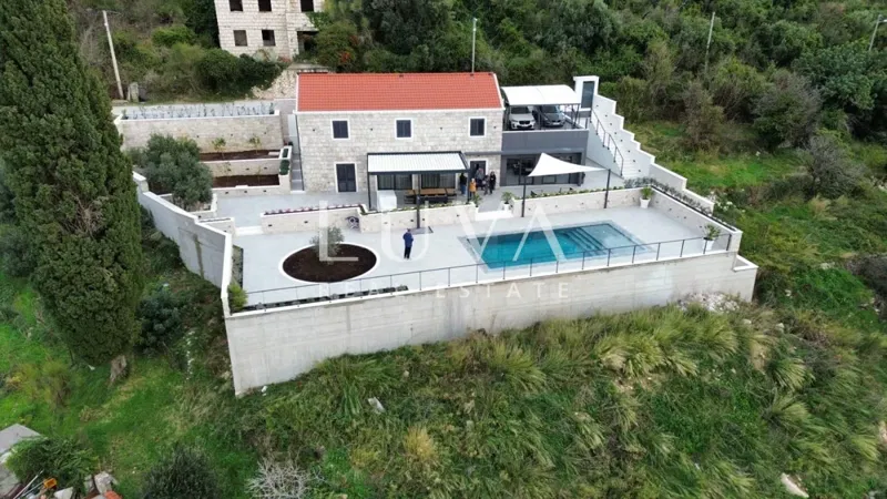 Dubrovnik, Brsečine, luxus kő villa medencével és tengerre néző kilátással, 250 m² – 2