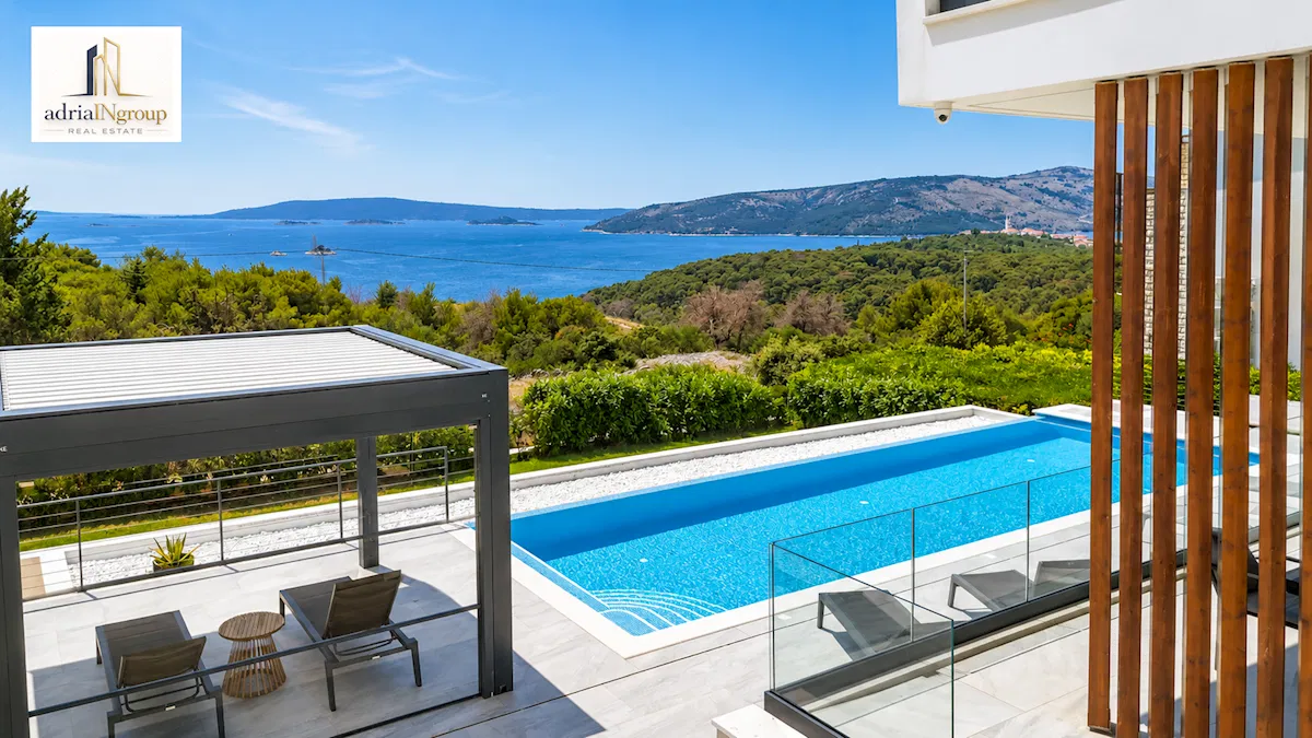 Trogir / Seget Vranjica, LUKSUSOWA WILLA Z PANORAMICZNYM WIDOKIEM / Wideo - CZYTAJ OPIS