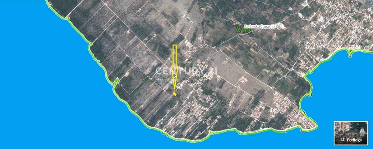 Vir - Torovi-  Zadar -zemljište poljoprivredno- sa potencijalom  za građevinsko br 8