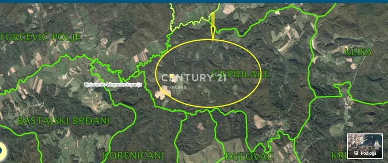 Cjepidlake Gornje- šuma i zemljišta za poljoprivredu ili lovište
