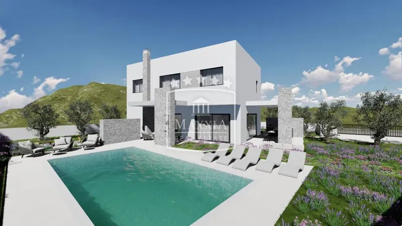 Seline - NOVOGRADNJA - vila sa bazenom! Mirna lokacija! 489.000 EUR