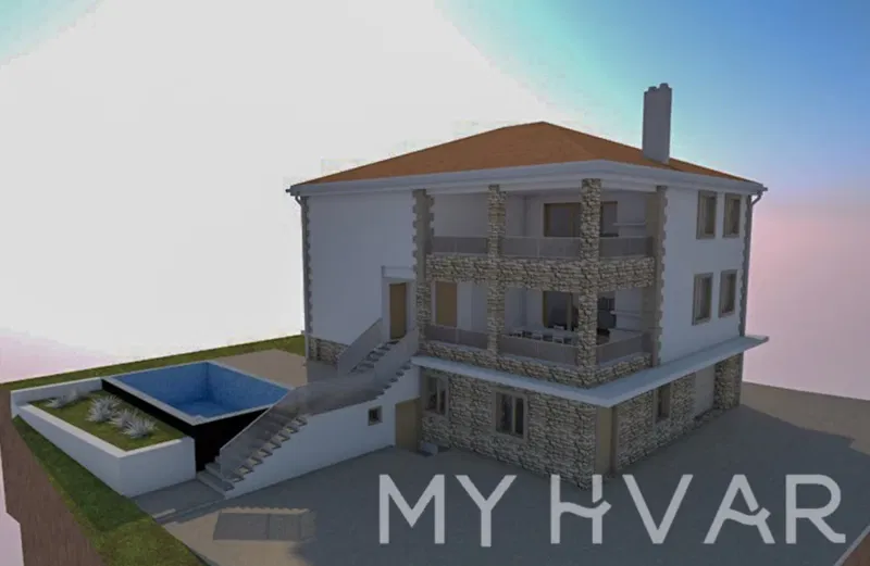 Novogradnja sa bazenom Jelsi