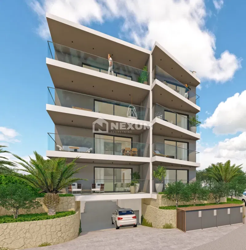 Two-Bedroom Apartment with Spacious Balcony – Okrug Gornji, 400 m from the Sea – 2