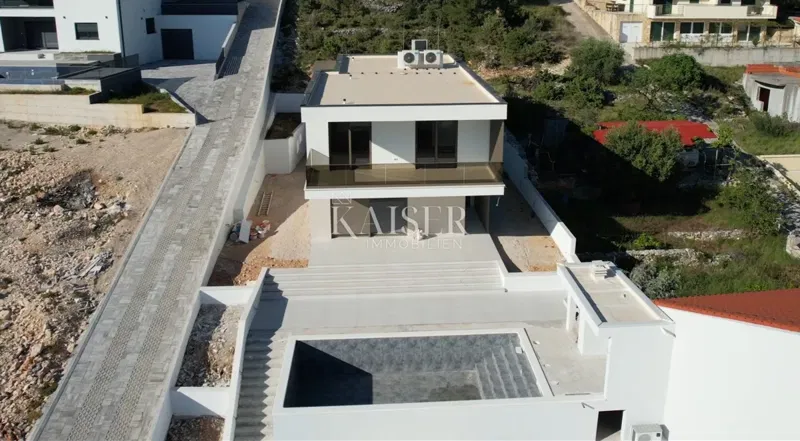 Šibenik, Žaborić – Luxusvilla fűtött medencével és panorámás kilátással – 2