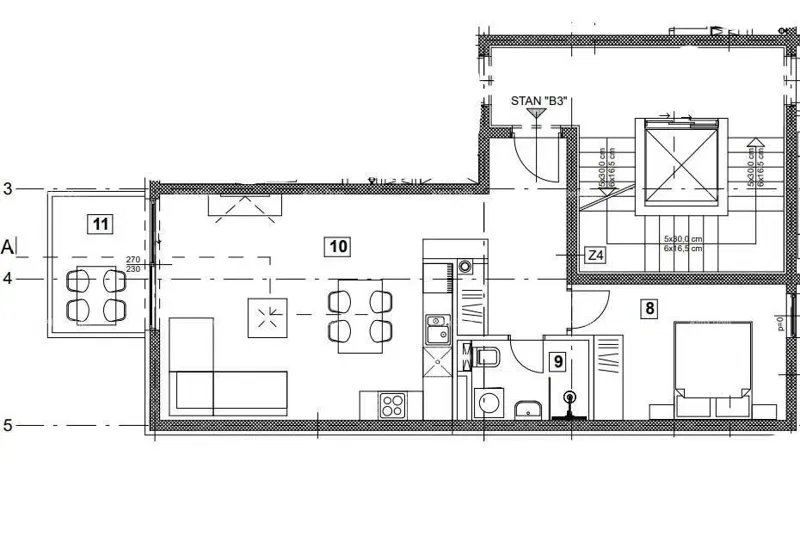 One-bedroom apartment B3 on the 3rd floor with ROOFTOP TERRACE, Vabriga! – 3