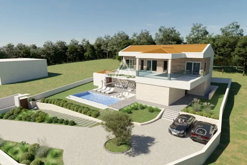 Isztria, Kaštelir: Dizájner kővilla teraszokkal – 3