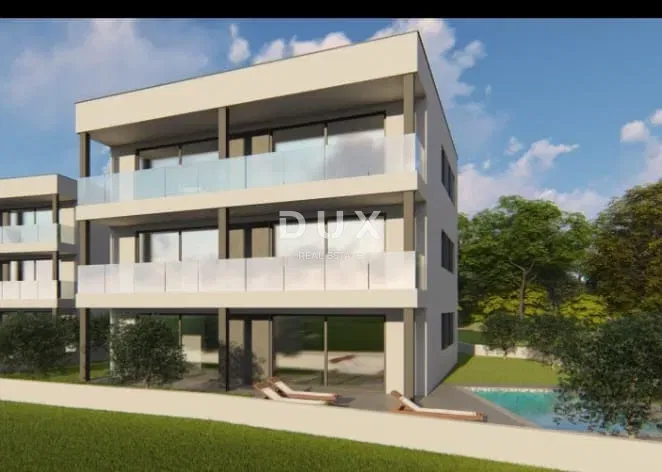 ISTRIA, MEDULINO – Nuovo edificio, 2 camere da letto + soggiorno al 2° piano con ascensore, a 900 m dal mare – 3