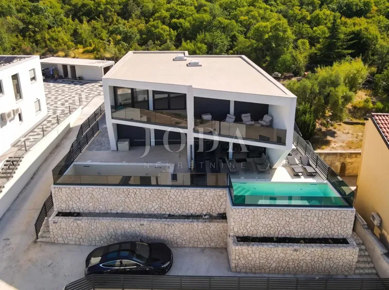 Jadranovo, moderna casa bifamiliare con piscina in costruzione grezza – 2