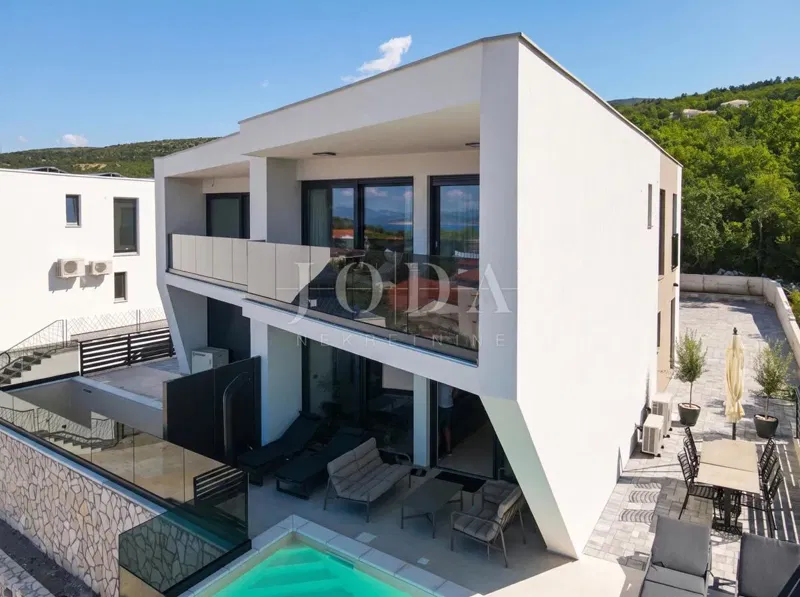 Jadranovo, moderna casa bifamiliare con piscina in costruzione grezza – 3