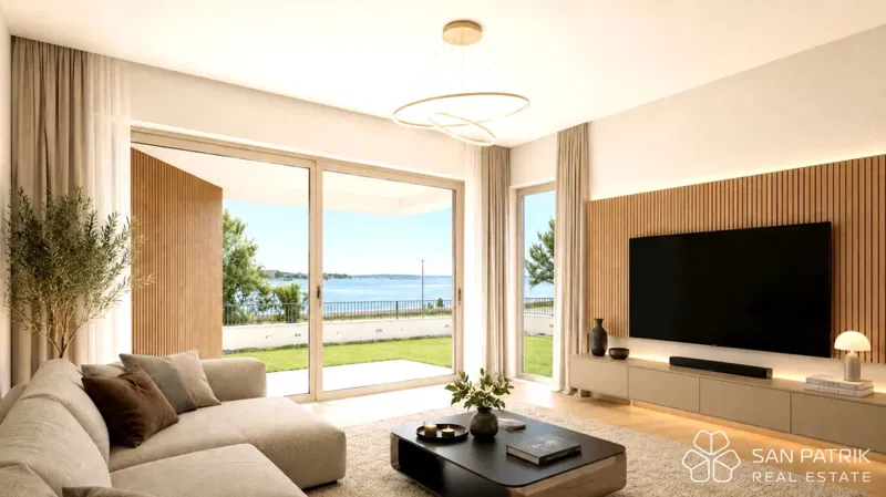 Privlaka, Zadar: Wohnung mit Garten (82 m2) - Neubau - erste Reihe zum Meer