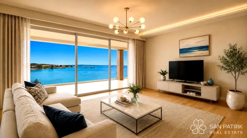 Privlaka, Zadar: Wohnung (54 m2) erste Reihe zum Meer - Boutique-Neubau