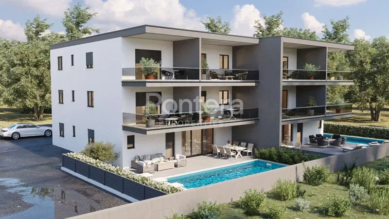 ISZTRIA, NOVIGRAD - Elegáns apartman két tágas terasszal és kilátással a tengerre, 800 m-re a tengertől! – 3