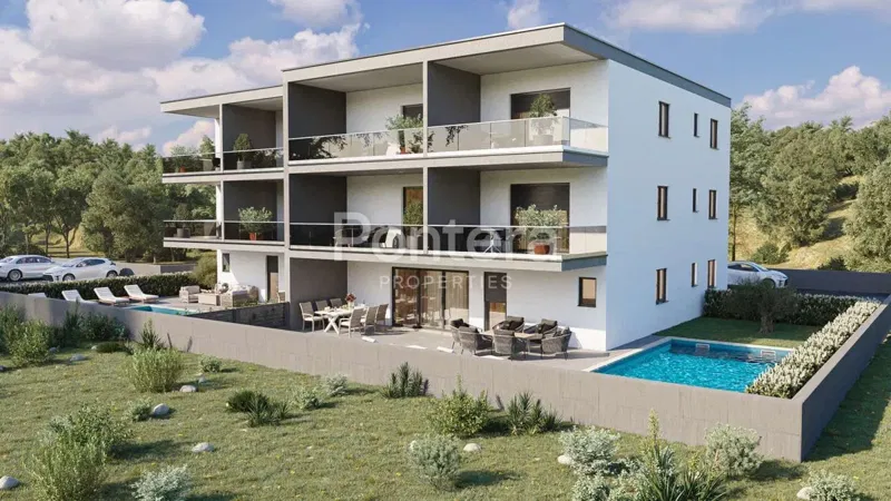 ISZTRIA, NOVIGRAD – Lakás egy új épületben, kilátással a tengerre 81 m² | 2 hálószoba | 800 m-re a tengertől – 3