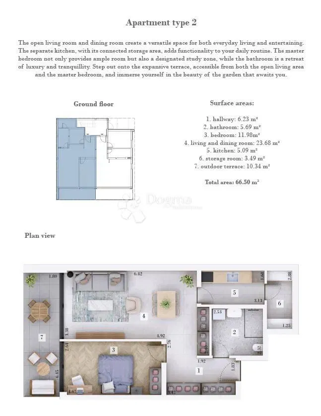 Nowy budynek premium, mieszkanie 66 m2 + podwórko - Rovinj, okolica – 3