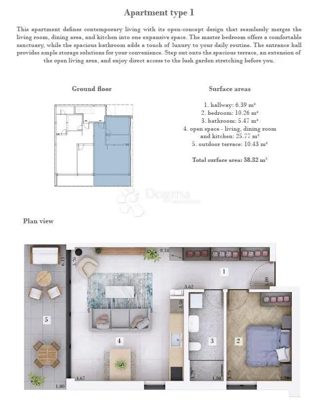 Nowy budynek premium, mieszkanie 58 m2 + podwórko - Rovinj, okolica – 3