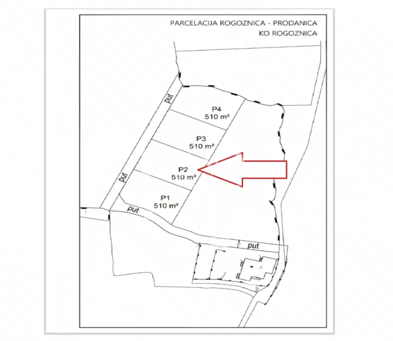 Rogoznica, Podglavica, građ. zemljište 509m2 na prodaju