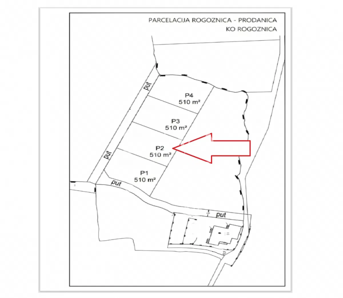 Rogoznica, Podglavica, građ. zemljište 509m2 na prodaju