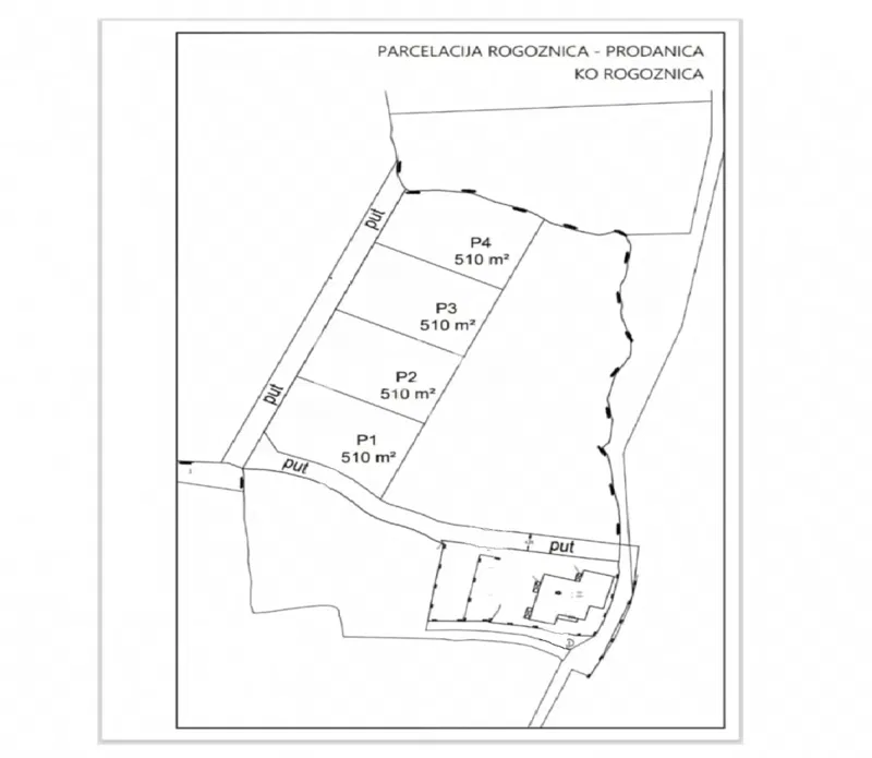 Rogoznica, Podglavica, građ. zemljište 510m2 s pogledom na more