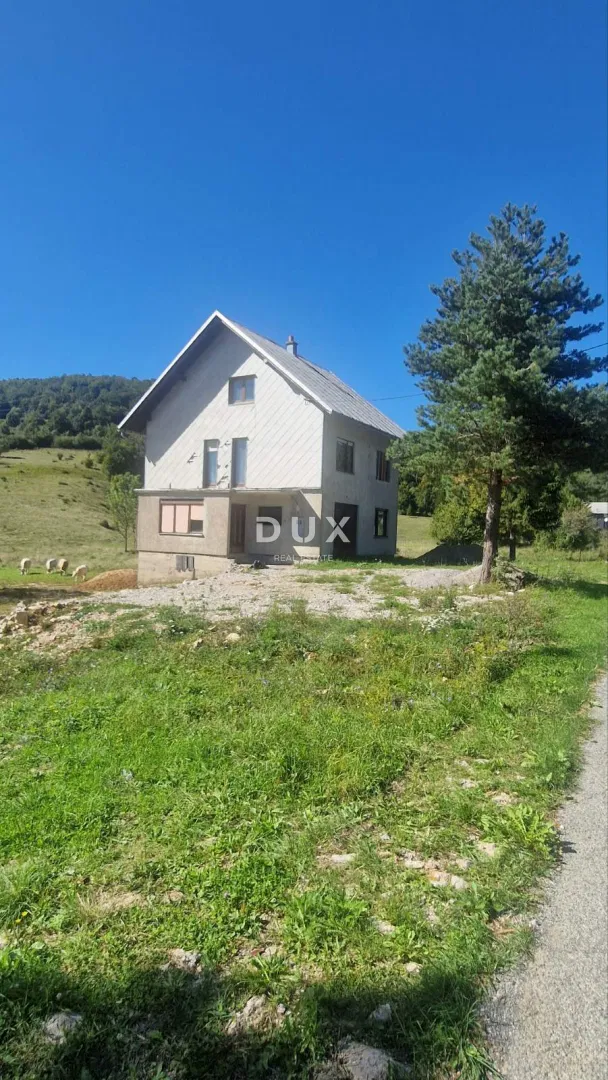 GORSKI KOTAR, MRKOPALJ - Dom z pozwoleniem na budowę do remontu