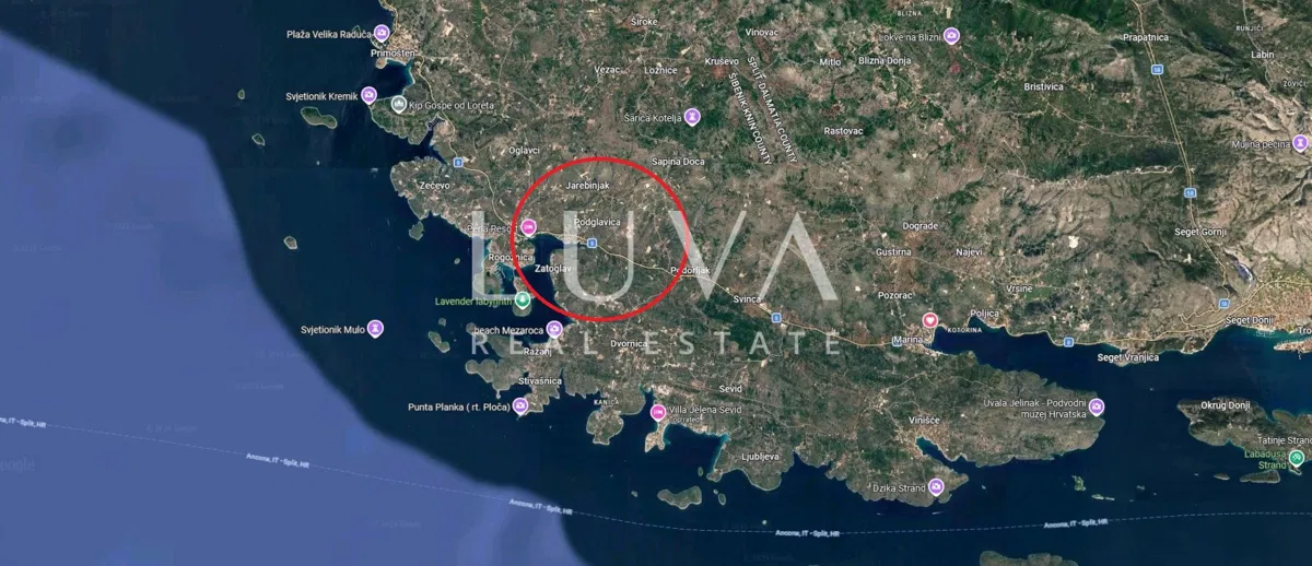 Rogoznica, Jarebinjak, građ. zemljište 530m2 s pogledom na more