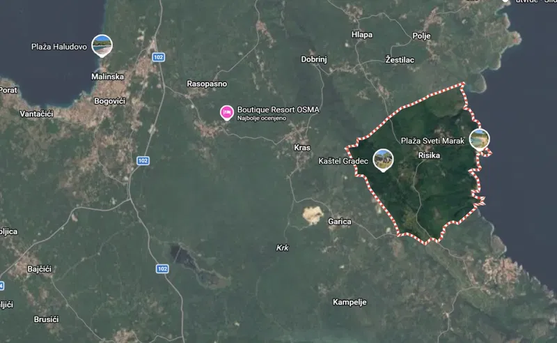 Građevinsko zemljište 708 m² – Risika, Vrbnik (otok Krk)