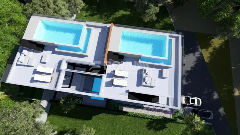 Penthouse s krovnom infinity terasom i bazenom, Vinjerac- Zadar
