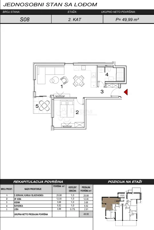 Flat Živogošće, Podgora, – 2