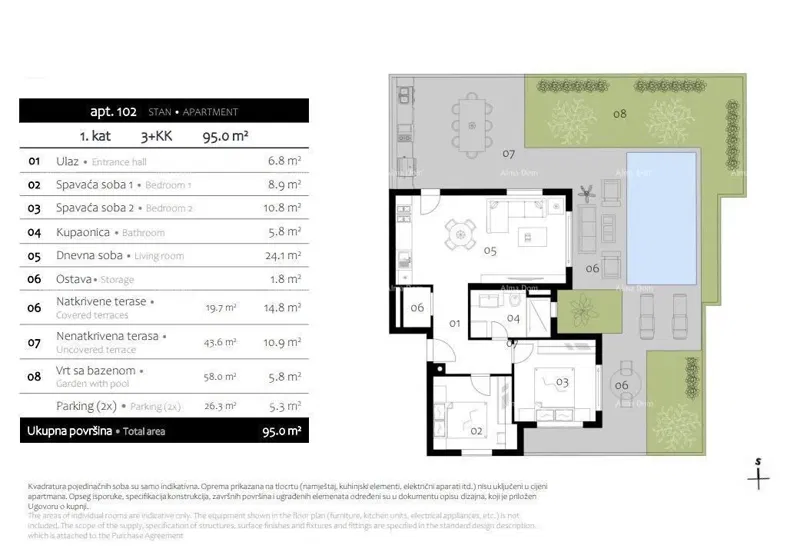 PREMANTURA - apartment with garden and pool, 500 m to the sea (101) – 3