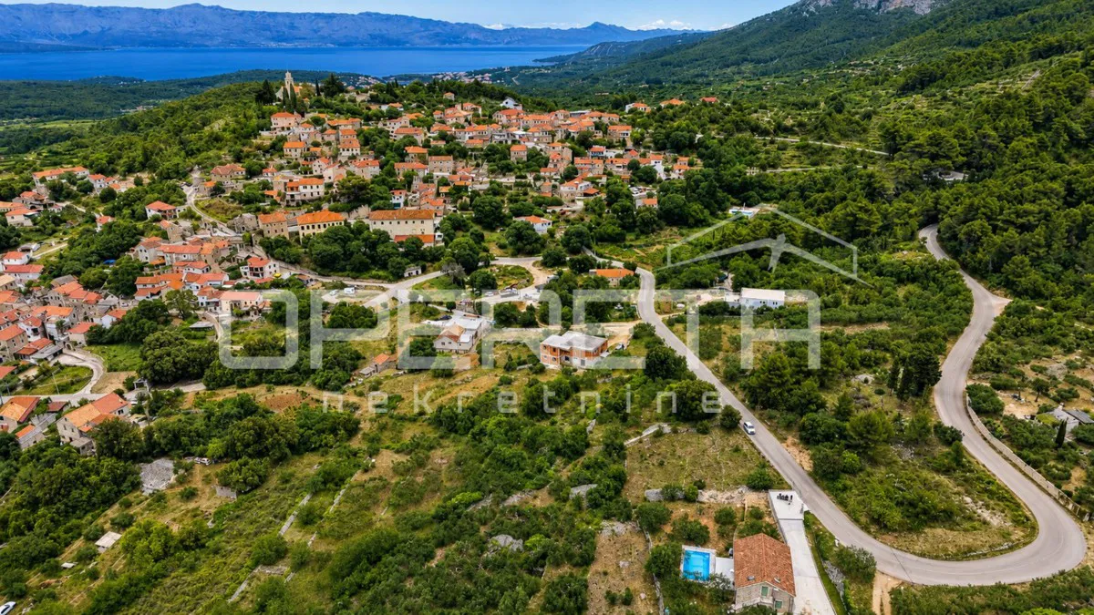 Građevinsko zemljište s pogledom na more – Vrisnik, Hvar