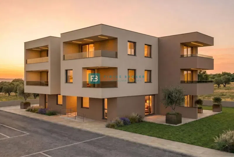 VODICE, new building, 2nd floor, sea view, 3 bedrooms, 2 parking spaces – 2