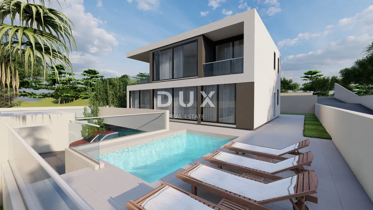 Biograd, Drage, villa, 175 m2, medence, 1. sor a tengertől
