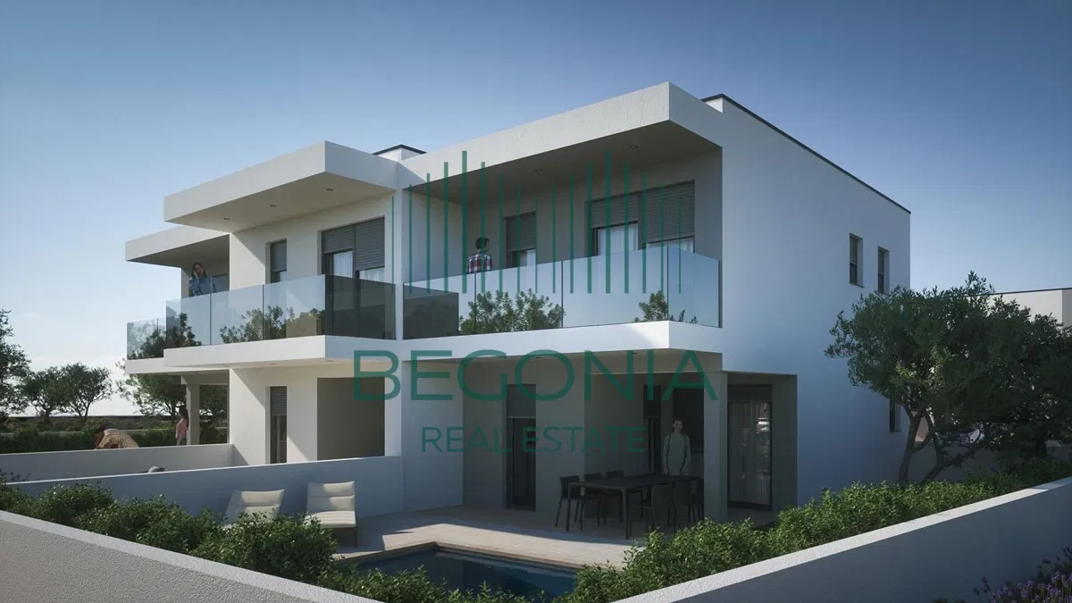 Moderna kuća u nizu sa vrtom. NOVOGRADNJA. VRSI. ZADAR