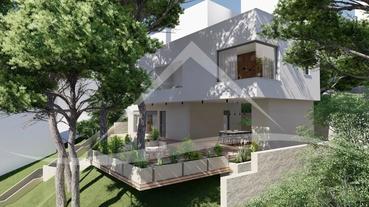 Stilska, zen, urbana vila okružena stoljetnim borovima prvi red do mora!!!