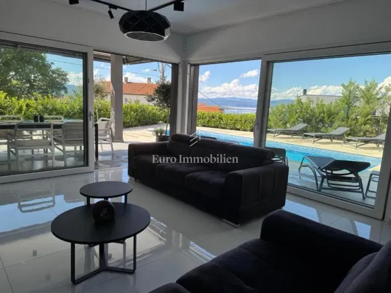 Villa di lusso con piscina e vista mare – Malinska – 3