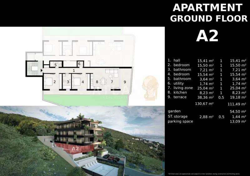 IČIĆI | Exclusive apartment on the ground floor of a modern new building with a sea view – 2
